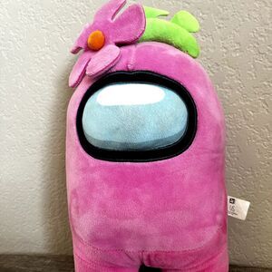 Toikido Among Us Pink 12" Plush Flower Authentic Official Licensed